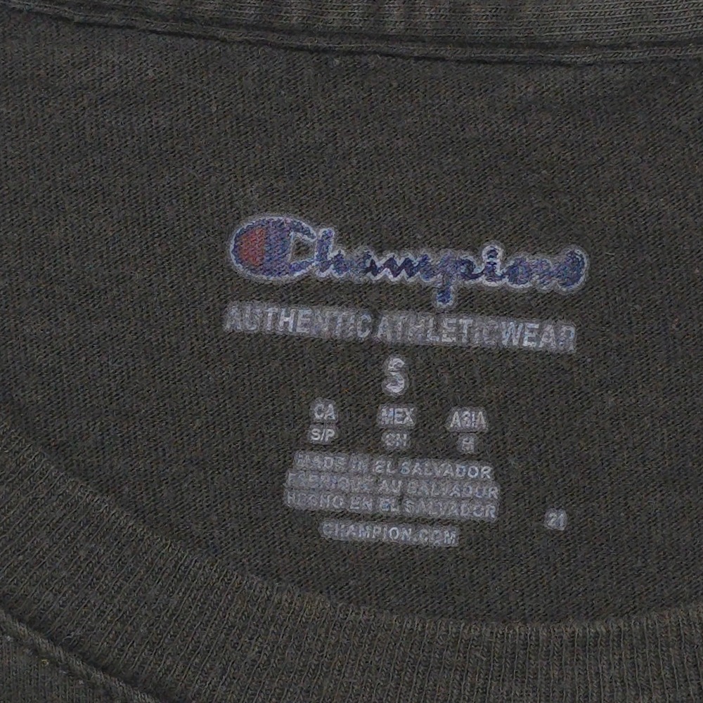 Champion Script Logo T-Shirt Mens Small Dark Olive Green Short Sleeve - Picture 3 of 9
